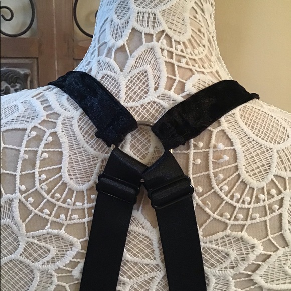 E613 EUC Dolls Kill Current Mood Velvet Suspender Skirt - Picture 6 of 6